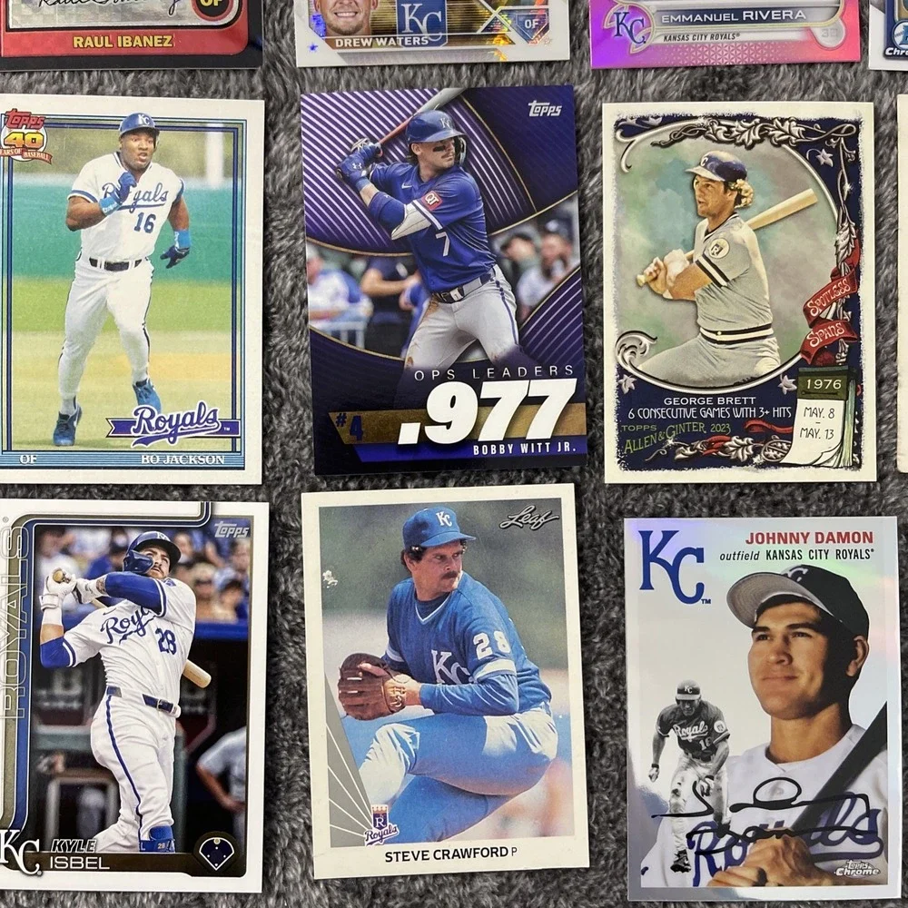 Kansas City Royals Baseball 19 Card‎ Lot - Rookies, Stars, Inserts, Parallels